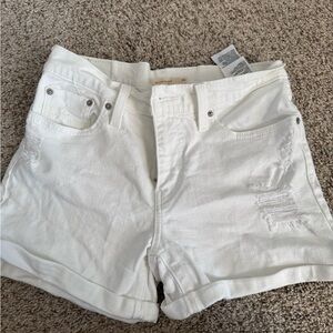 Levi's White Jean Shorts for Women